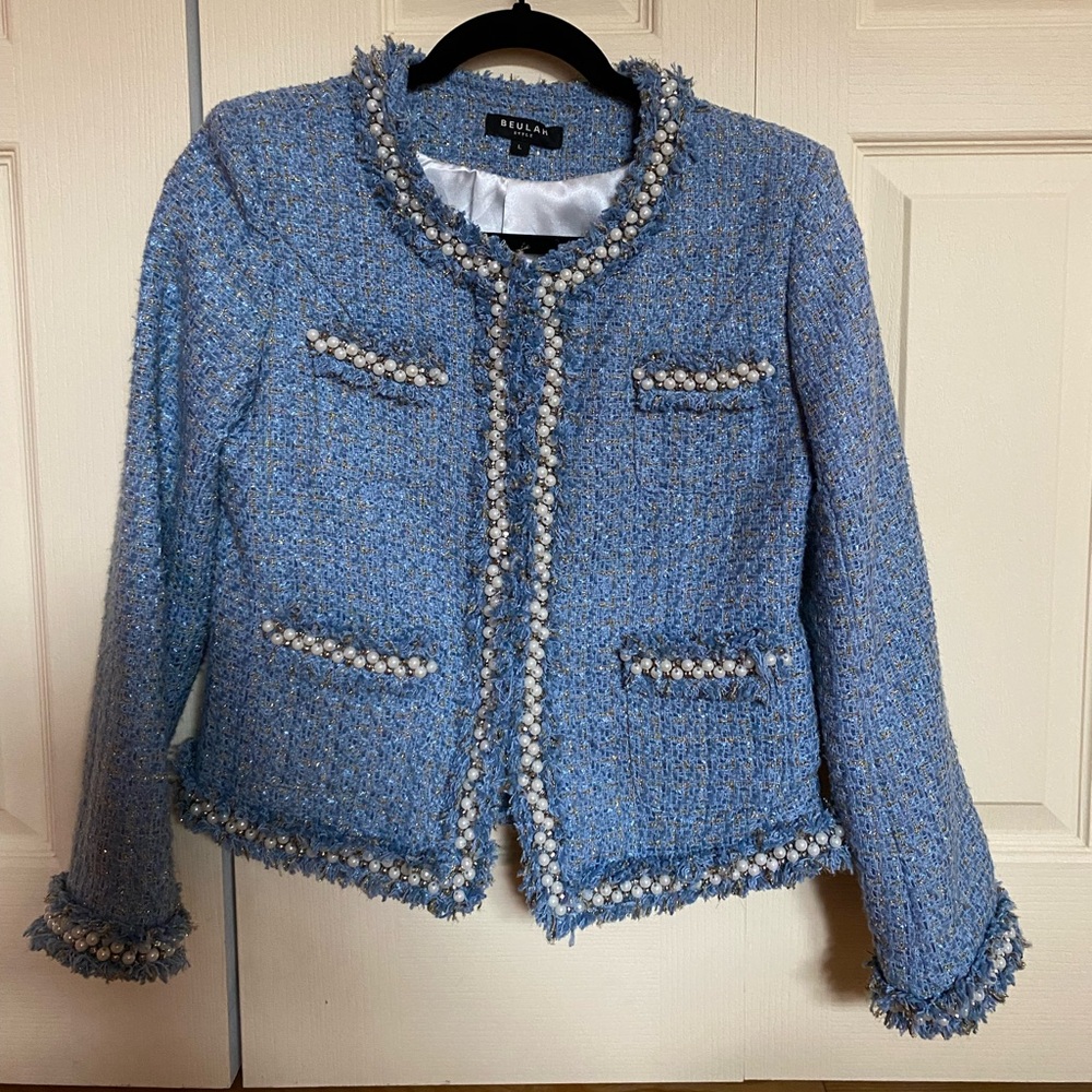 High quality blue pearl jacket